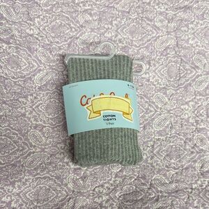 Cat & Jack Kids' Gray Cotton Footed Tights